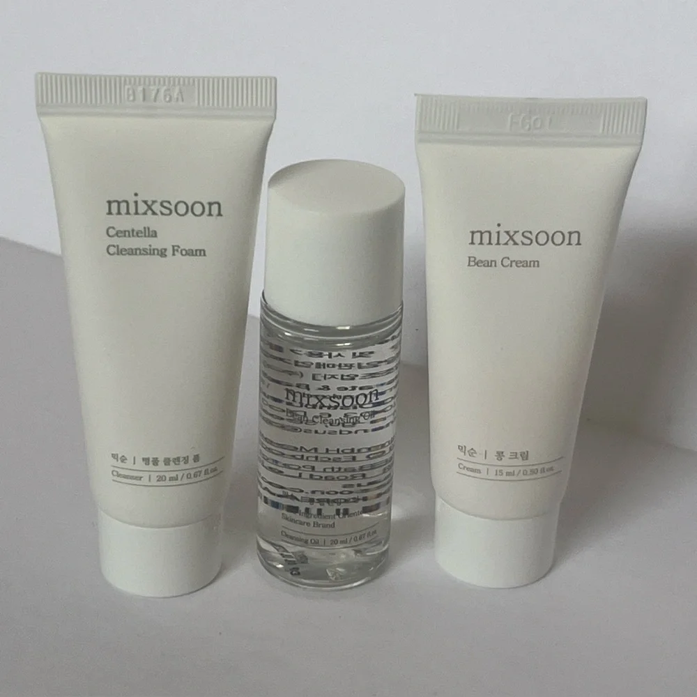 NEW Mixsoon Travel Size Bundle | Bean Cream | Cleansing Oil | Cleansing Foam
